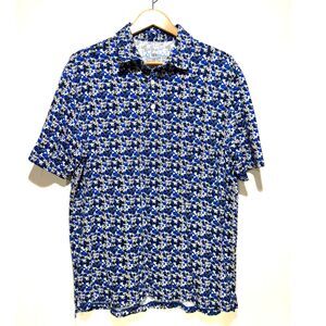 U IBKUL polo shirt summer outdoor sports golf tennis UPS 50+ floral blue women L